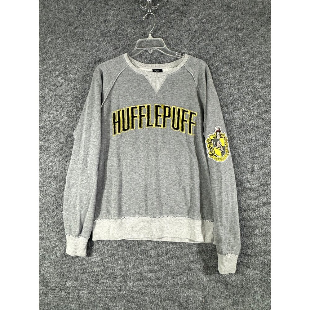 Harry Potter Hufflepuff Size Mediun Sweatshirt Grey Ore-owned